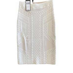 NWT BCBGMaxAzria Cream Pencil Skirt